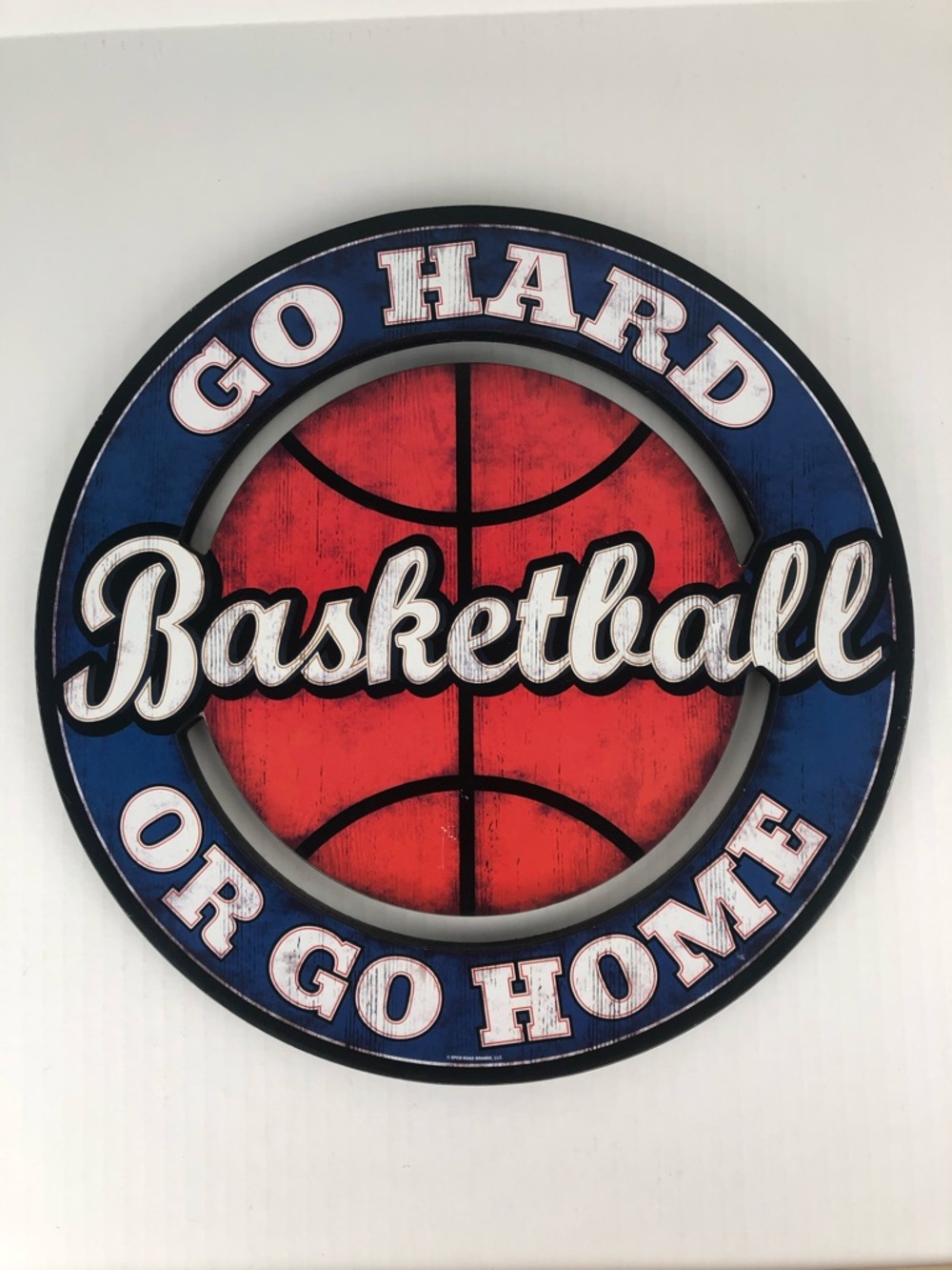 Basketball “ GO HARD OR GO HOME” Wall Decor - Blue and Orange